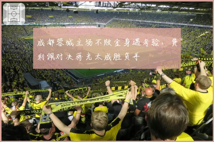 成都蓉城主场不败金身遇考验,费利佩对决蒋光太成胜负手
